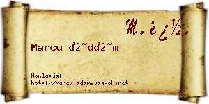 Marcu Ádám névjegykártya